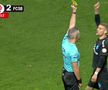 Daniel Bîrligea îl imită pe „centralul” Radu Petrescu, la Sibiu, după ce primește cartonașul galben