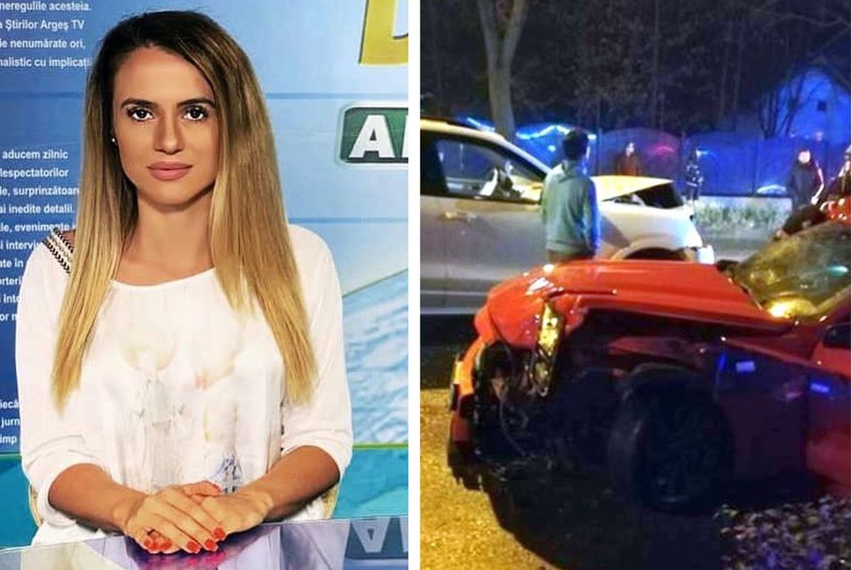 FOTO Alexandra, fiica lui Cornel Penescu, implicată într-un accident rutier violent în Pitești