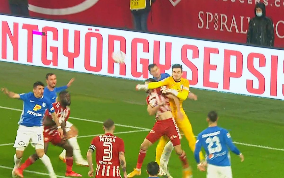 SEPSI - FARUL 1-0. Două decizii la limită în prima repriză, ambele împotriva lui Hagi