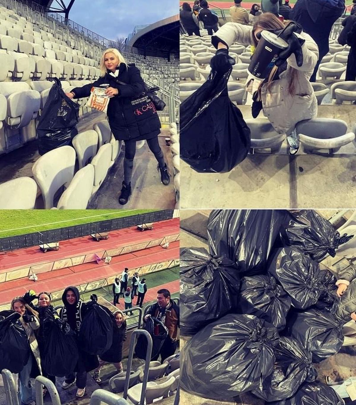 „Japonezii” de la Cluj » Imaginile week-end-ului în Liga 1, fanii au strâns gunoaiele din stadion: „Era de așteptat să se întâmple asta în Ardeal”