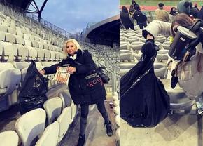 „Japonezii” de la Cluj » Imaginile week-end-ului în Liga 1, fanii au strâns gunoaiele din stadion: „Era de așteptat să se întâmple asta în Ardeal”