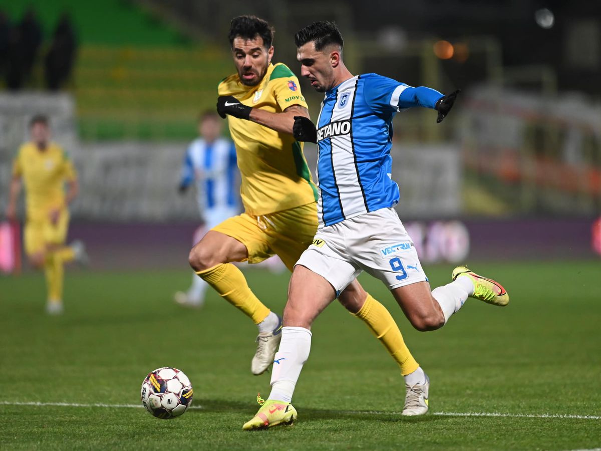 Trei puncte fără glorie! Universitatea Craiova câștigă la limită cu Mioveni, la primul meci după plecarea lui Rădoi