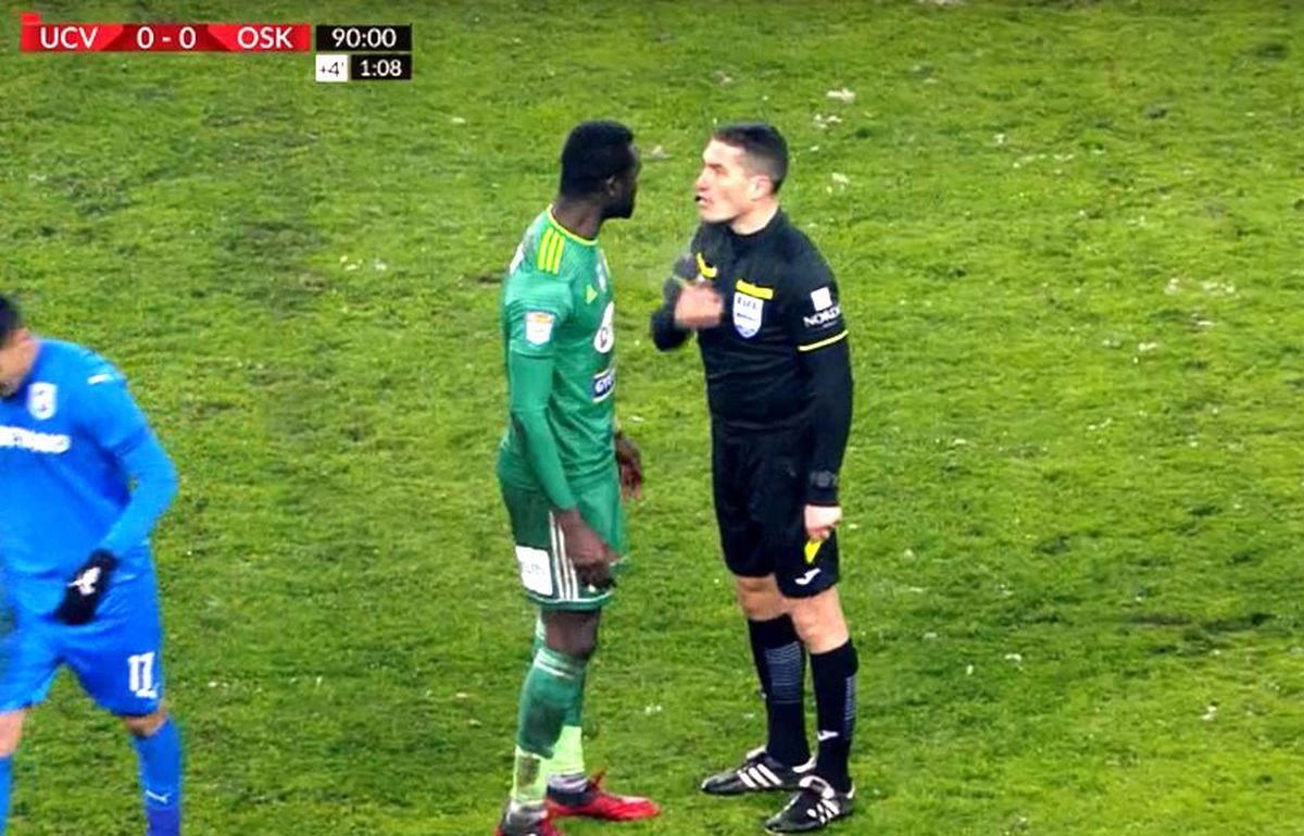 Cartonaș roșu Boubacar Fofana în Craiova - Sepsi