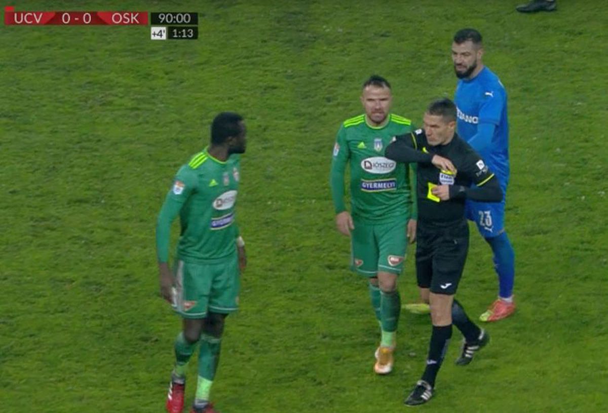 Cartonaș roșu Boubacar Fofana în Craiova - Sepsi