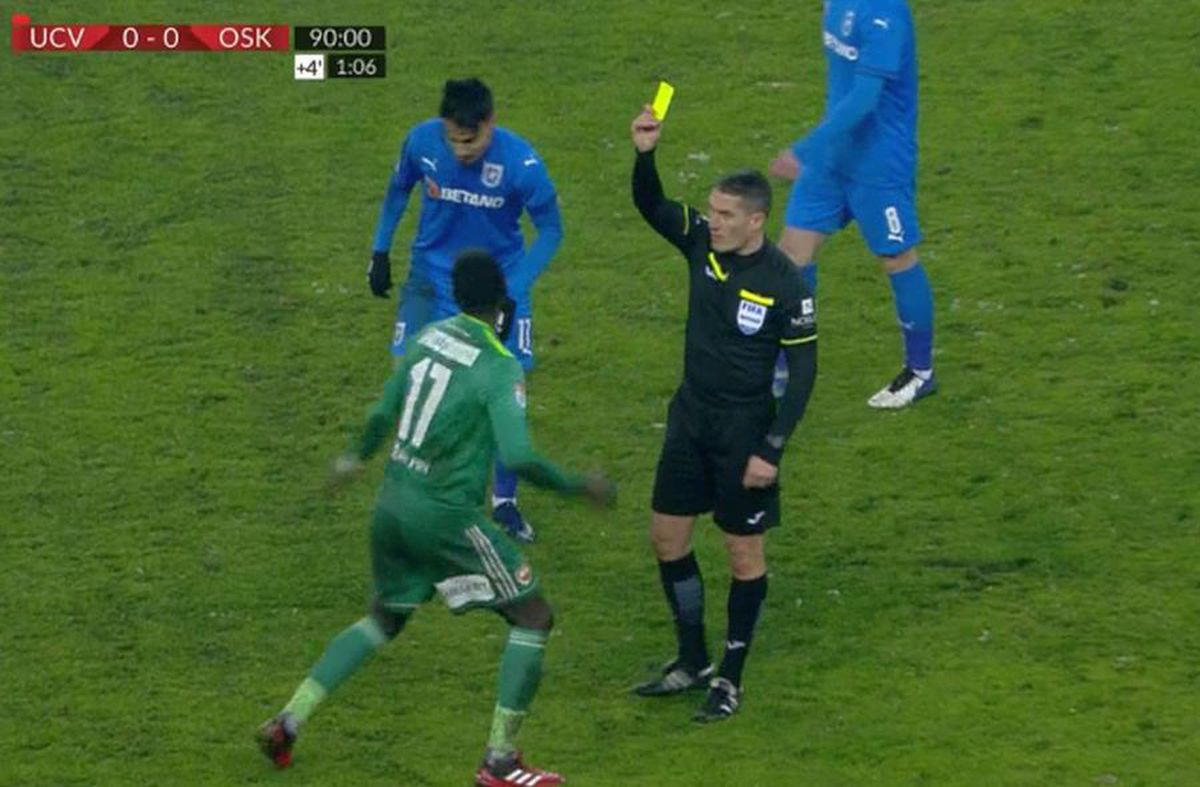 Cartonaș roșu Boubacar Fofana în Craiova - Sepsi