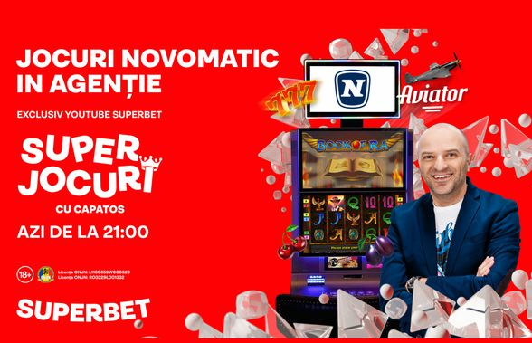 Azi jucăm în Agenție! Sloturi Novomatic pe un aparat clasic la Superbet Premium Store, live de la 21 pe canalul Youtube Superbet!