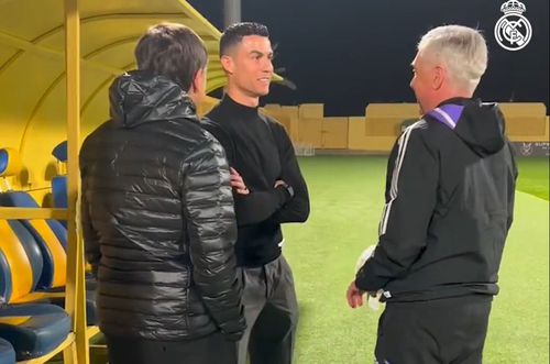 Ronaldo a discutat cu ASncelotti la antrenamentul lui Real Madrid/ foto: captură Twitter @Real Madrid