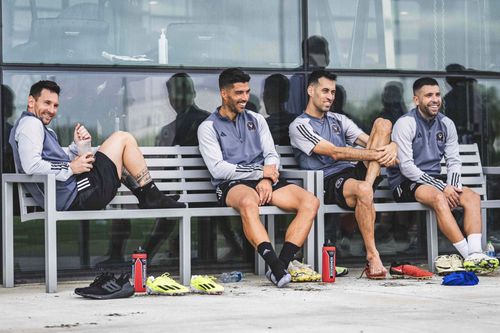 Messi, Suarez, Jordi Alba și Busquets la antrenamentul celor de la Inter Miami
Foto: Inter Miami