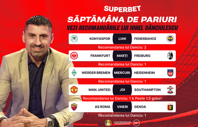 Săptămâna de pariuri: vezi recomandările lui Ionel Dănciulescu din SuperSocial