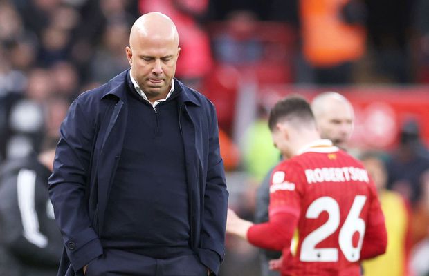 Lovitură primită de Liverpool! » Arne Slot a fost suspendat după incidentele petrecute în derby