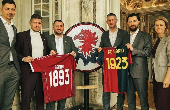 Delegația Rapidului, la Genoa: „Două cluburi cu trecut puternic, unite de prezentul comun”