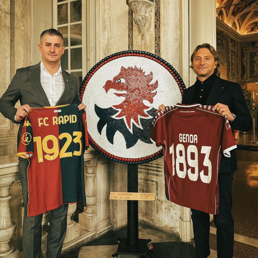 Delegația Rapidului, la Genoa: „Două cluburi cu trecut puternic, unite de prezentul comun”