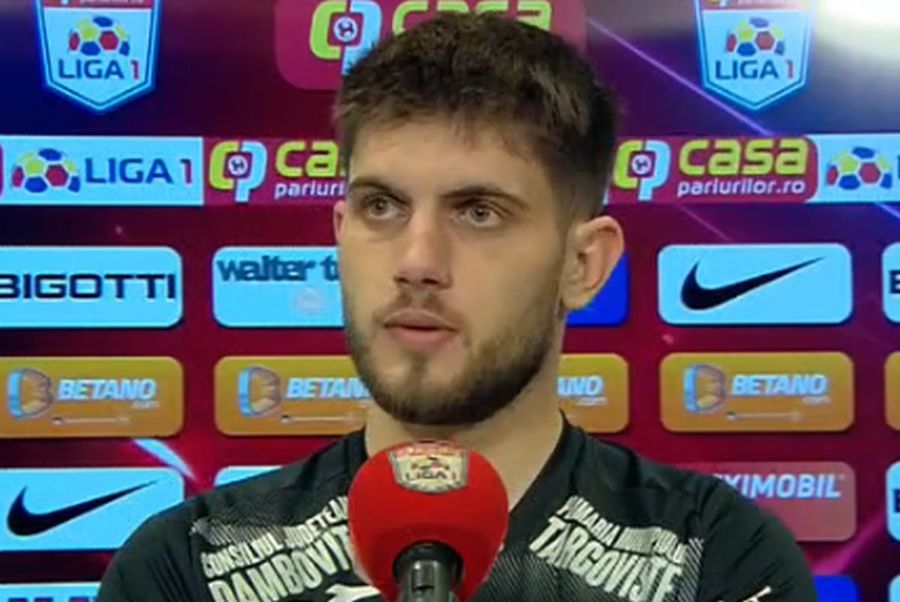 Paul Iacob, fundaș Chindia // foto: captură DigiSport Clipe de spaimă la Chiajna, după Concordia - Chindia 2-1 » Probleme mari pentru un jucător: „I s-a făcut rău, am sunat la 112”