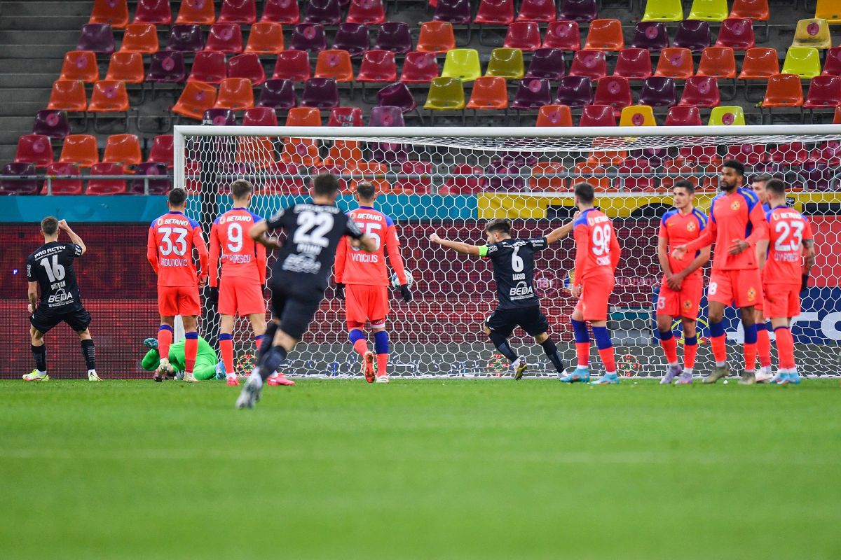 Chivulete a anulat două goluri, pe final, în FCSB - Chindia » Ce s-a văzut pe reluările TV