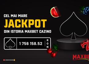 Cel mai mare JACKPOT din istoria MaxBet.ro a fost câștigat