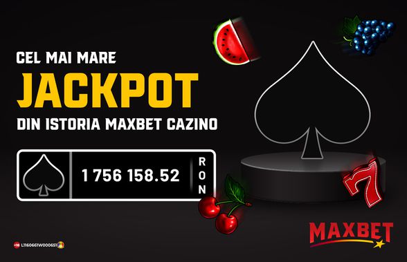 Cel mai mare JACKPOT din istoria MaxBet.ro a fost câștigat