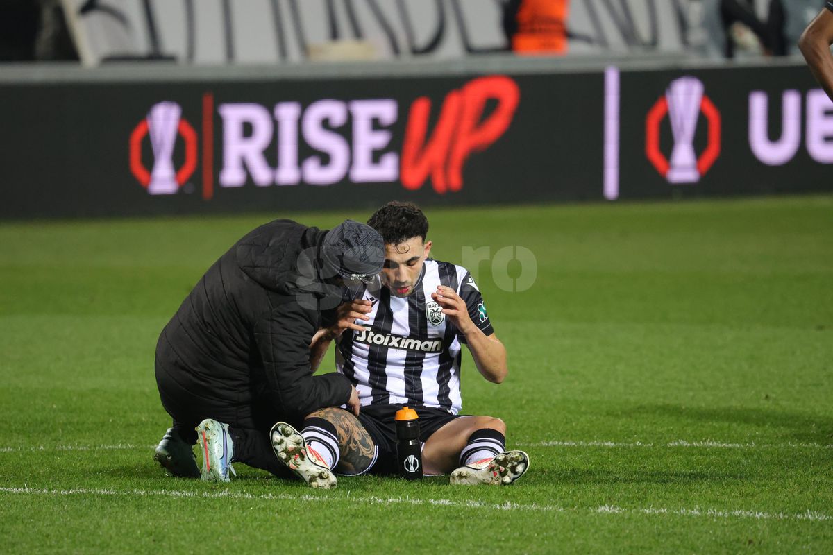Accidentare HORROR în PAOK - FCSB » Jucătorul nu a mai putut continua partida