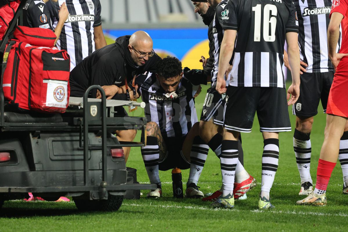 Accidentare HORROR în PAOK - FCSB » Jucătorul nu a mai putut continua partida