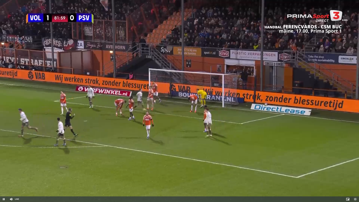 Rezerva Dennis Man, încă un gol pentru PSV, în ȘOCUL de la Volendam