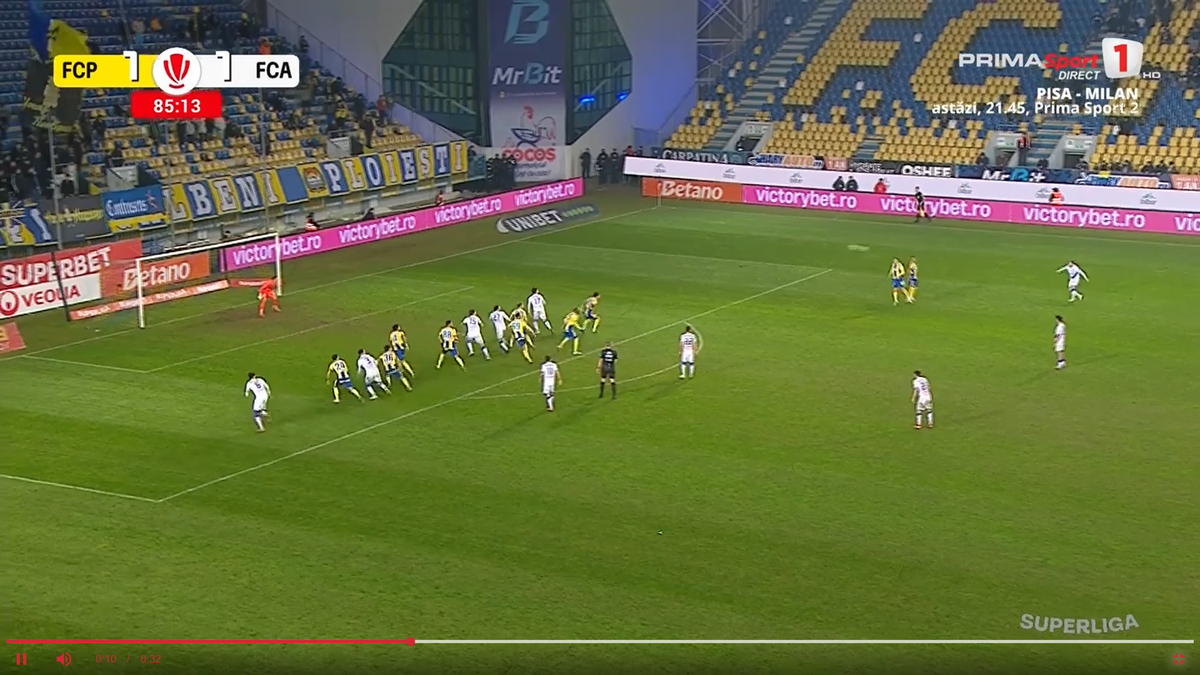 Golul anulat lui FC Argeș cu Petrolul