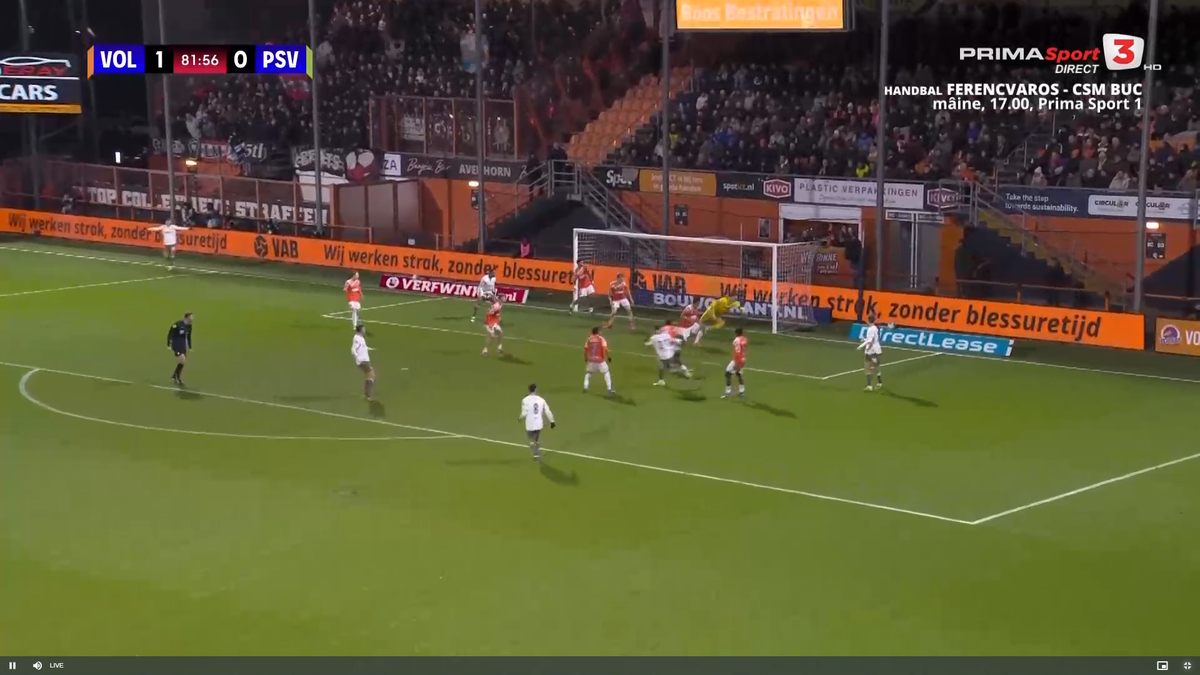 Rezerva Dennis Man, încă un gol pentru PSV, în ȘOCUL de la Volendam