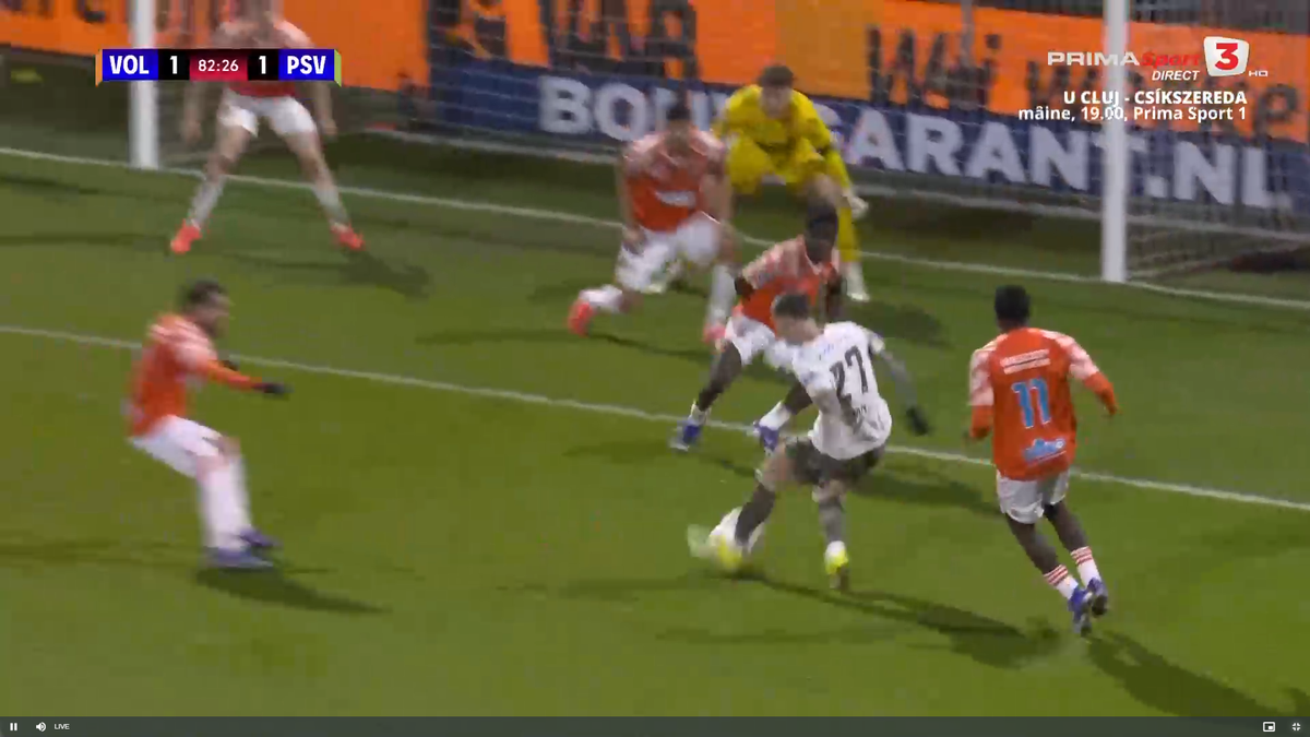 Rezerva Dennis Man, încă un gol pentru PSV, în ȘOCUL de la Volendam