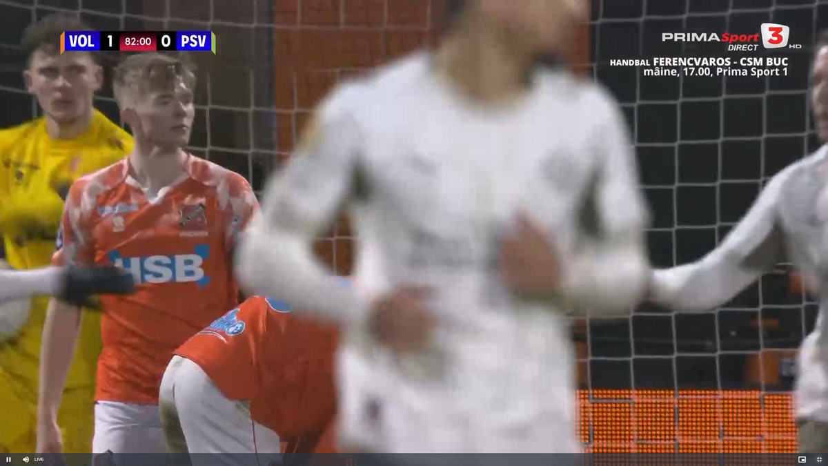 Rezerva Dennis Man, încă un gol pentru PSV, în ȘOCUL de la Volendam