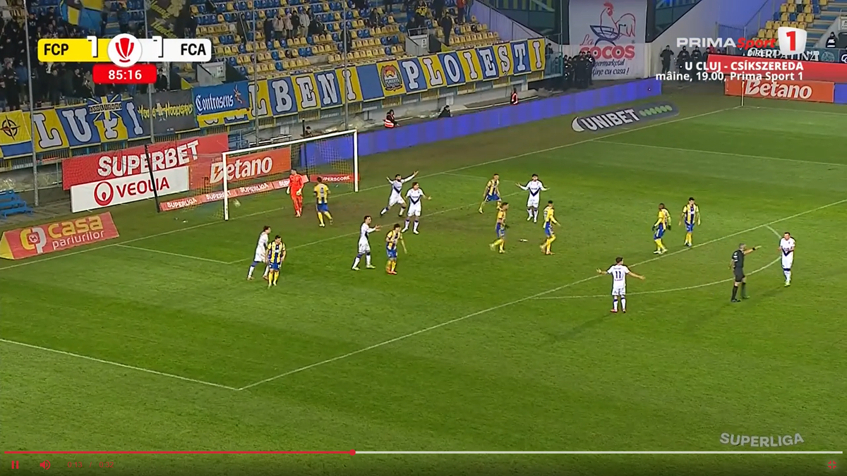 Golul anulat lui FC Argeș cu Petrolul