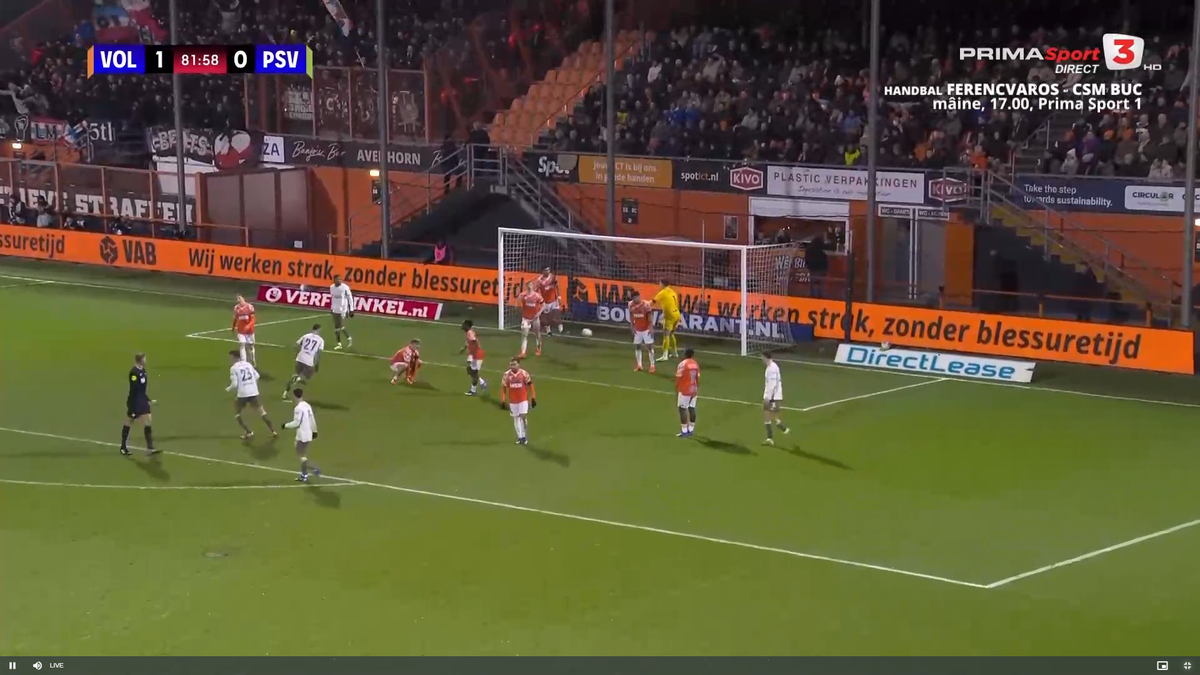 Rezerva Dennis Man, încă un gol pentru PSV, în ȘOCUL de la Volendam