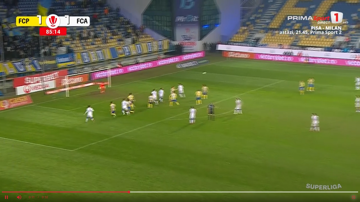 Golul anulat lui FC Argeș cu Petrolul