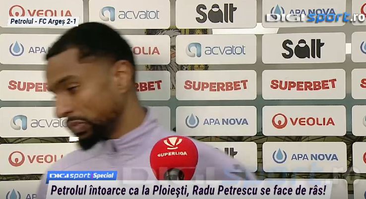 Dani Coman i-a întrerupt interviul lui Adel Bettaieb // FOTO: captură Digi Sport