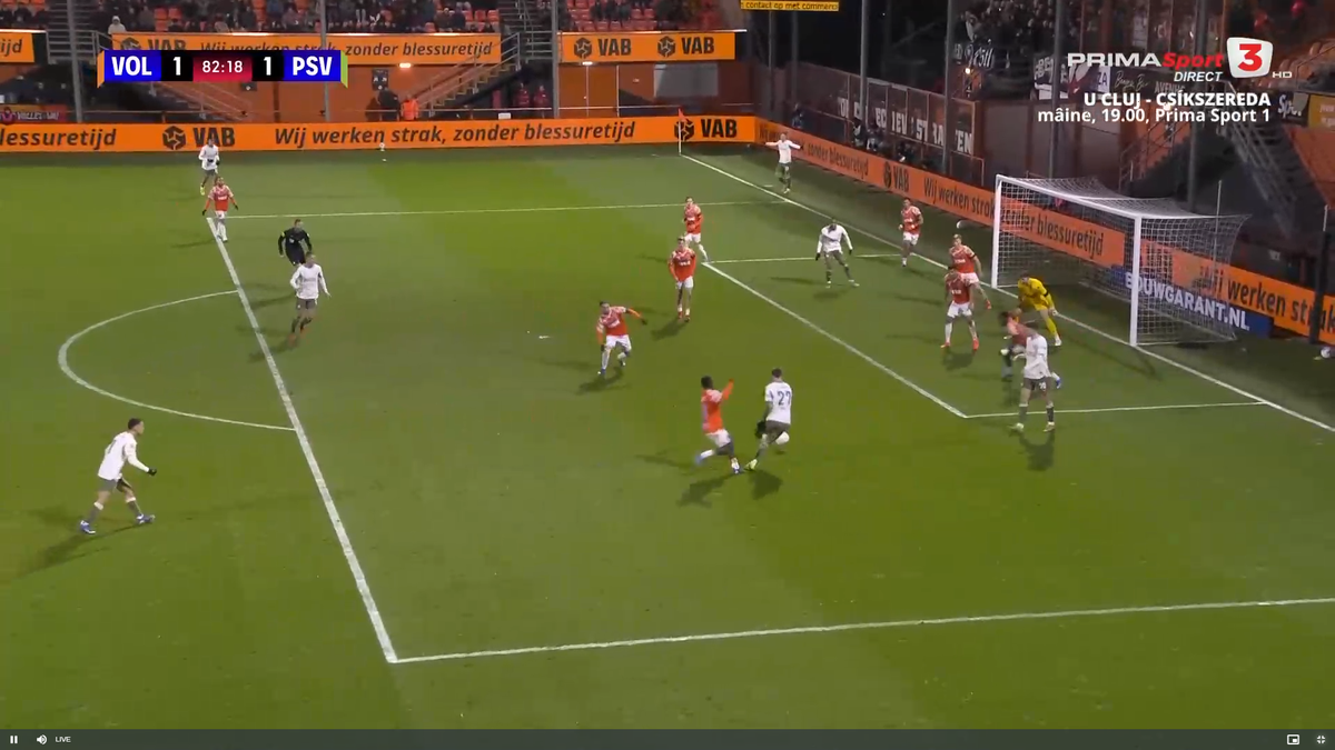 Rezerva Dennis Man, încă un gol pentru PSV, în ȘOCUL de la Volendam