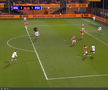 Dennis Man, gol în FC Volendam - PSV // FOTO: captură Prima Sport