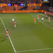 Dennis Man, gol în FC Volendam - PSV // FOTO: captură Prima Sport