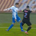 Faultul comis de Crețu asupra lui Băsceanu, foto: captură Prima Sport 1