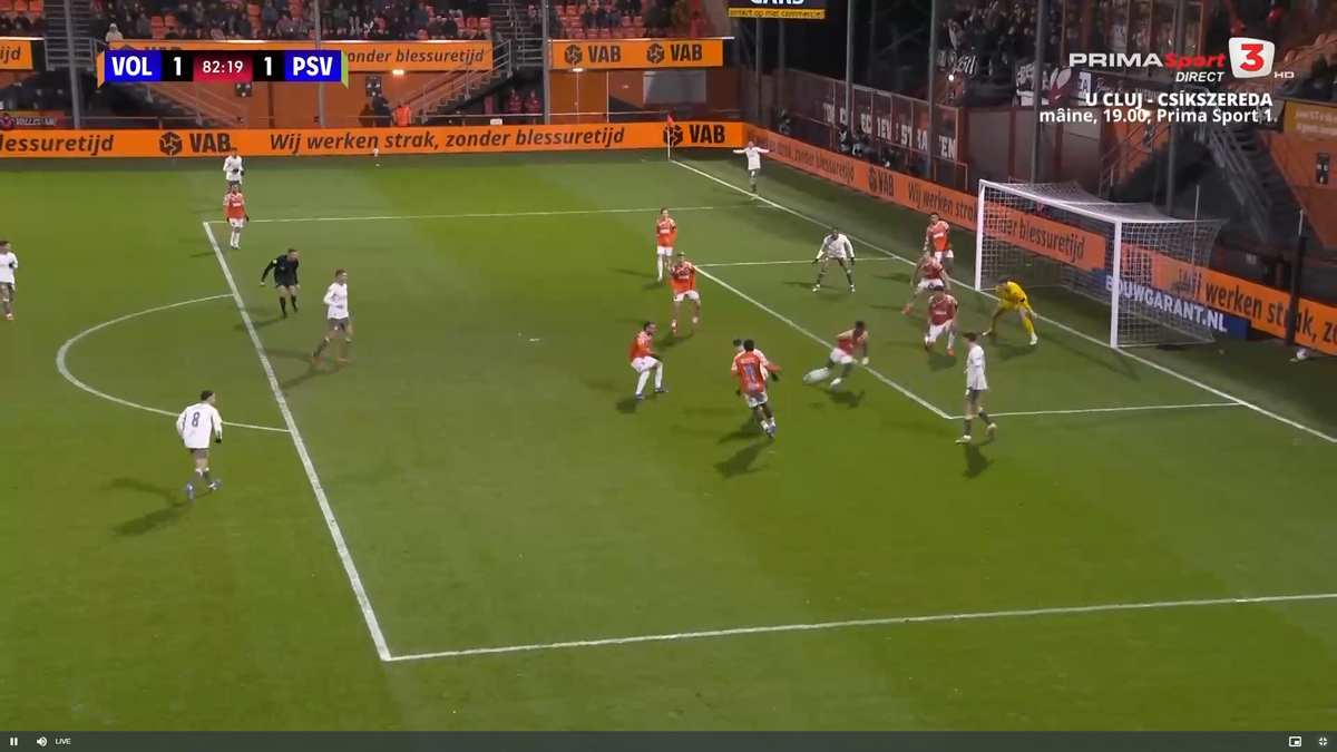 Rezerva Dennis Man, încă un gol pentru PSV, în ȘOCUL de la Volendam