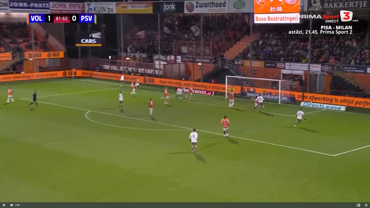 Rezerva Dennis Man, încă un gol pentru PSV, în ȘOCUL de la Volendam