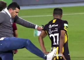 Contra i-a bulversat pe arabi: și-a luat la șuturi jucătorul de bucurie, după victoria care l-a apropiat de titlu