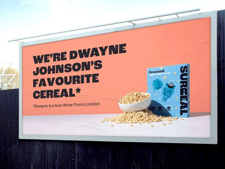 Suntem cerealele preferate ale lui Dwayne Johnson. Dwayne e un șofer de autobuz din Londra