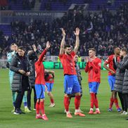 Imagini de la finalul meciului Lyon - FCSB / FOTO: Ionuț Iordache (GSP.ro)