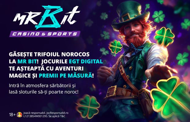 Sărbătorește Ziua Sfântului Patrick cu Mr Bit și Oferta Specială de Rotiri Gratuite!