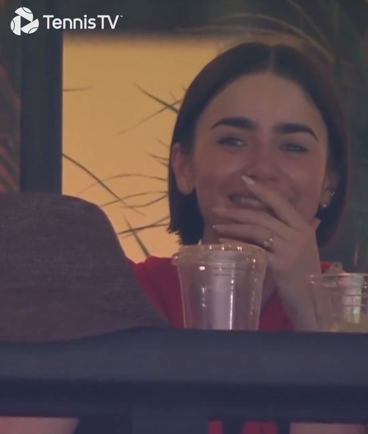 Lily Collins, surprinsă la meciul lui Alcaraz de la Indian Wells