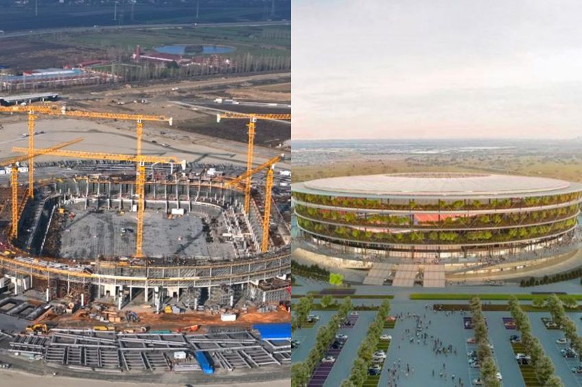 Noul stadion al naţionalei Serbiei. Foto: Instagram