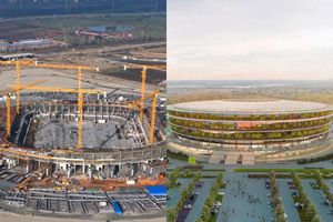 După 4 ani de aşteptare, stadionul aflat la 32 km de capitală prinde contur » Cele mai noi imagini