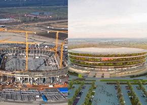 Noul stadion național, aflat la 32 km de capitală, prinde contur » Cele mai noi imagini de pe șantierul arenei de 400 de milioane de euro