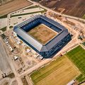 Imagine aeriană cu arena covăsneană // FOTO Raed Krishan (Sfântu Gheorghe)