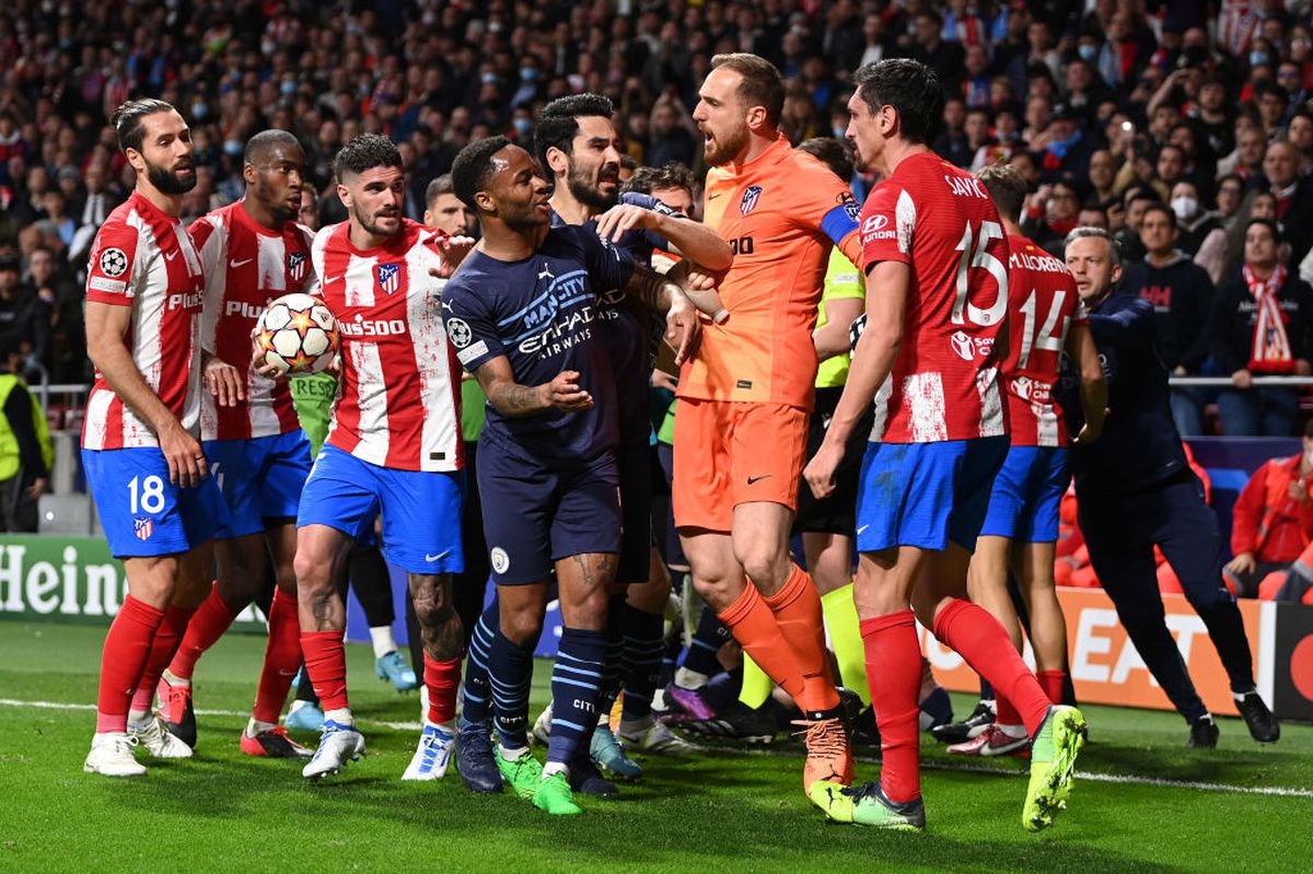 Atletico Madrid - Manchester City. Încăierare pe final