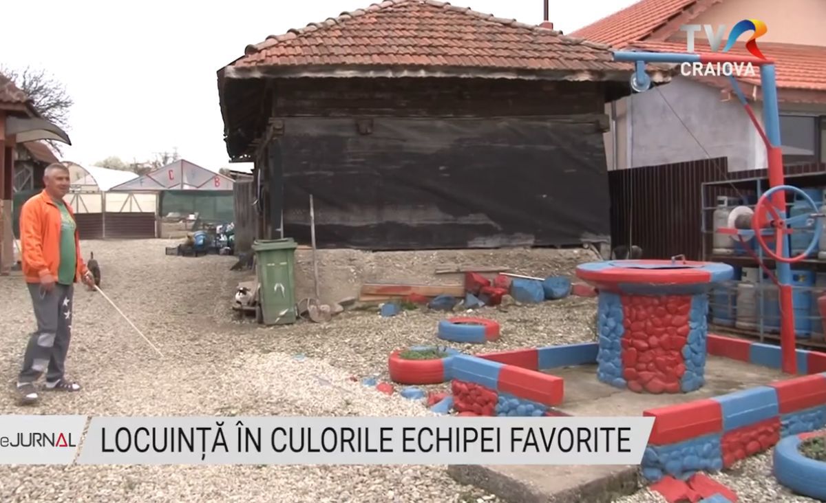 Florin, fan FCSB, și-a vopsit locuința în roș-albastru