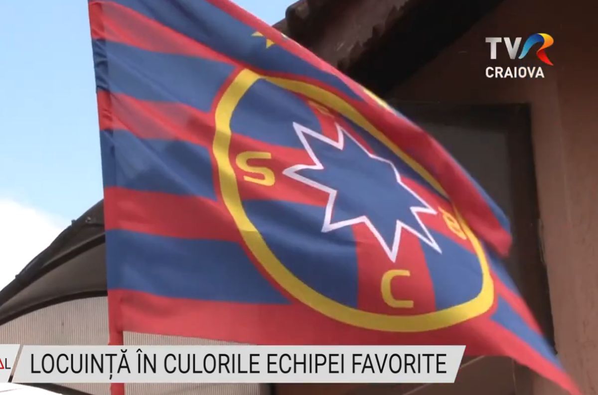 Florin, fan FCSB, și-a vopsit locuința în roș-albastru