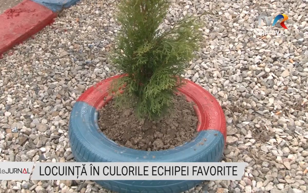 Florin, fan FCSB, și-a vopsit locuința în roș-albastru